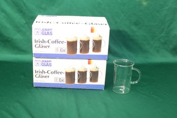 Set Of 12 Jenaer Glas Irish-coffee Glass Mugs (P-16)