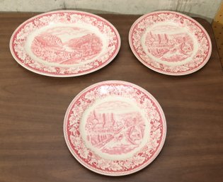 3 Currier & Ives Plates By Homer Laughlin. (O-86)