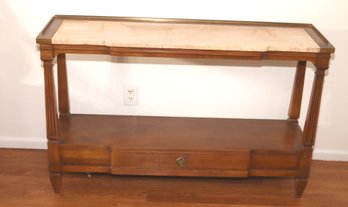 Vintage Marble Top Console Table By Wm A Berkey Furniture Co