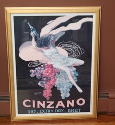 Framed Asti Cinzano Italian Wine Poster  Vintage Poster