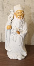 Kutani Porcelain Jurojin Figurine Statue Figure Moriage Japanese.  (G-3)