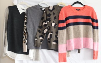 4 Sweaters: Olivaceous, Metric Knits, Vintage Havana, Ya Los Angeles  (W-10)