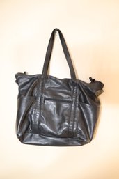 Tumi Black Leather Tote Bag  (C-48)