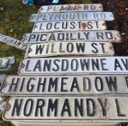 Assorted Vintage Street Signs (O-10)