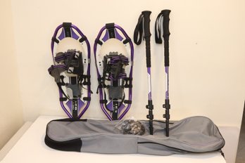 Yukon Charlie Pro II 821 Snowshoes & Telescopic Poles With Carry Bag