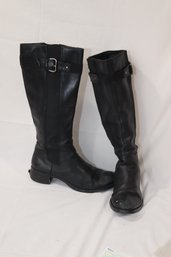 Black Leather Franco Sarto Boots Size 8