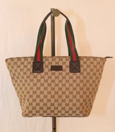 GG Monogram Faux Gucci Zippered Tote Bag (B-4)