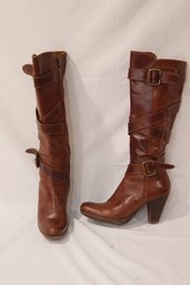 Tartufoli G. King Brown Leather Boots Made In Italy Size 38. (H-2)