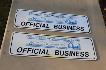 Village Of Port Washington North Official Business Signs