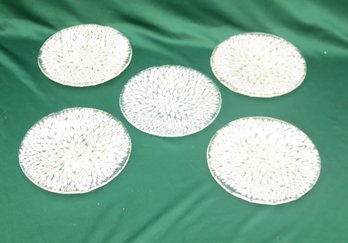 Set Of 5 Sydenstricker Fused Art Glass Plates (P-65)