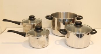 Tools Of The Trade Cookware Pot Saucepan Set With Glass Lids (J-4)