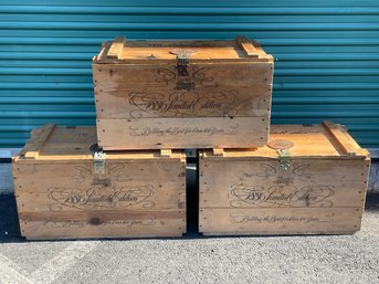 3 Wooden Crates Hunter 1886 Limited Edition.
