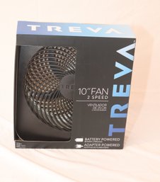 O2-Cool Treva FD10002A Dual Power Portable Fan With AC Adapter, 10'. Black (T-9)