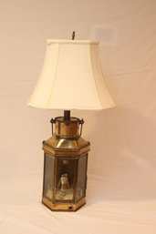 Antique Brass Ships Lantern Table Lamp (T-13)