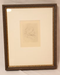 Pierre-Auguste Renoir Original Framed Berthe Morisot Portrait Etching 1924