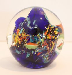 Art Glass Paperweights With Fish (H-22)