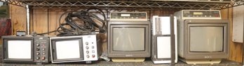 2 Vintage Sony Trinitron EVM-8010R Color Video Monitor And JVC Monitors (E-95)