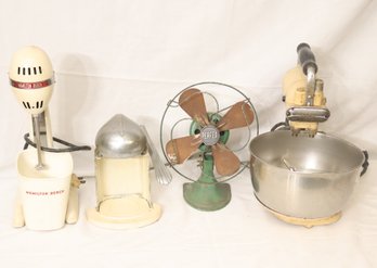 Vintage Kitchen Gadgets: Hamilton Beach, Perfex Fan, Sunbeam Mixer