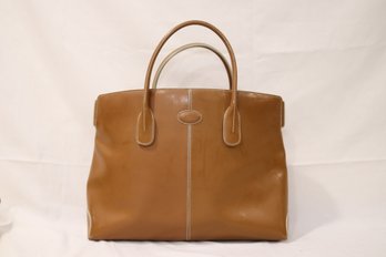 Tod's Brown Leather Tote Bag **Needs Repair**