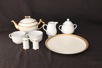 White And Gold China Misc Pieces