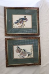 Ducks Unlimited Artist - Art Lamay Woody Buddies And Whimsical Wigeons Framed (V-58)