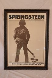 Framed Vintage Poster Bruce Springsteen Bottom Line August 13-17 Promo Columbia Records 1975 (R-2)