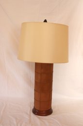 The Natural Light Company Leather Patchwork Table Lamp With Shade (R-5)