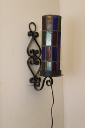 Electric Stained Glass Shade Wall Sconsce