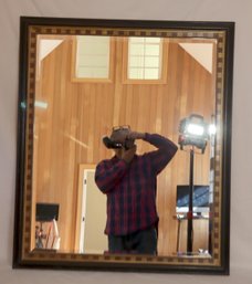 Wood Framed Wall Mirror (R-6)