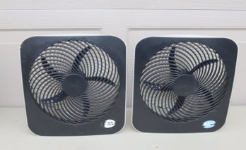 Pair Of 02 Cool Battery Operated Fans. (H-65)