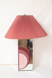Vintage 1980's Mirrored Table Lamp
