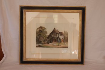 Framed Thomas Ross Etching 'Shooting Going Out' (R-14)