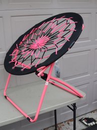 Pink And Black Bungee Chair