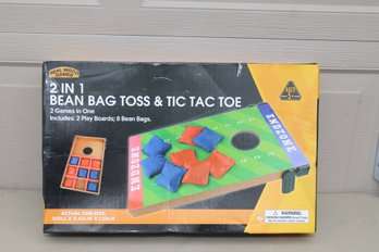 NIB Real Wood Games 2 In 1 Bean Bag Toss & Tic Tac Toe (H-81)
