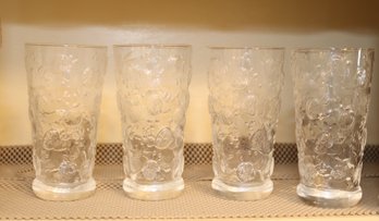 4 Orange Citrus Fruit Glasses (R-18)