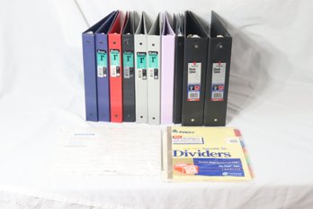 1 Inch And 2 Inch Binders With Dividers And Hanging Folders (H-18)