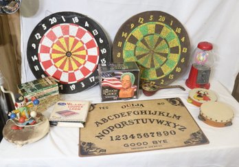 Vintage Dart Boards, Gumball Machine, Ouija Board And More  (B-83)