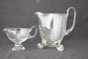 Crystal Gravy Boat And Pitcher (R-26)