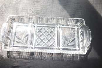 Glass Divided Serving Tray(H-22)