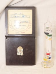 Galileo Thermometer Made In Germany & Vintage Advertising (B-88)