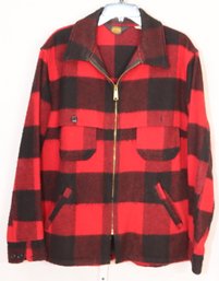 Vintage Woolrich Classic Red And Black Wool Jacket Sz. L (H-1)