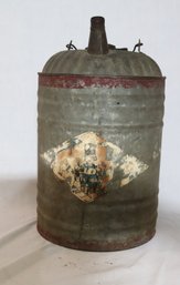 Vintage Galvanized Metal Gas Can Kerosene Oil (F-32)