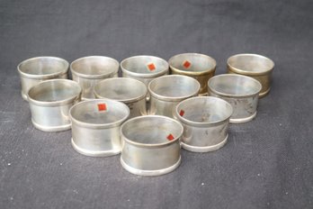 12 Vintage Napkin Rings Made In India. (R-37)