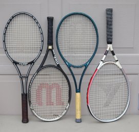 4 Tennis Rackets Willson, Prince, Pro Kennex (F-10)