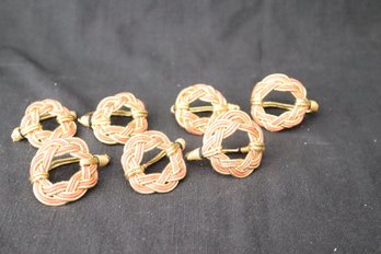 Set Of 7 Woven Napkin Rings