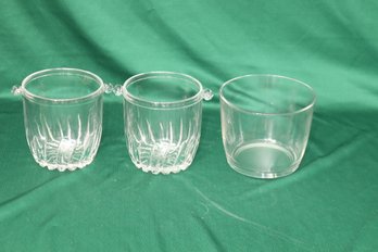 3 Glass Ice Buckets