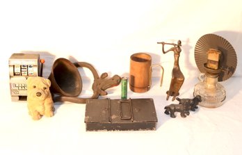 Vintage Cow Bell, Cast Iron Cocker Spaniels, Banks And More...  (B-97)