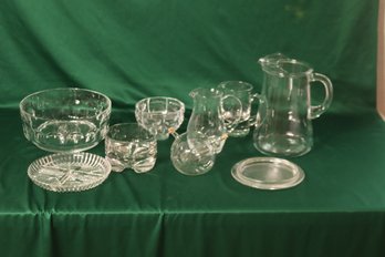 Assorted Glass: Pitchers, Bowls And More (H-36)