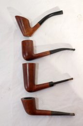 Lot Of 4 Vintage Estate Tobacco Pipes Dan Shaped, Copenhagen And London, England (R-39)