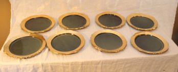 Set Of 8 Vintage Michael Wainwright Gold Rim Plates